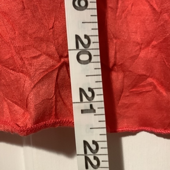 Arden B. Apricot colored lace bodice crinkle fabric camisole w adjustable straps - Picture 7 of 11